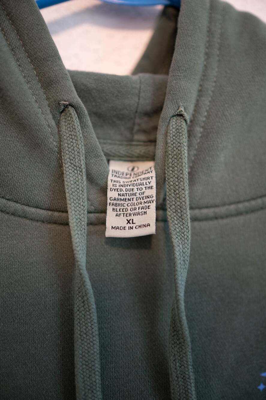 Tasha Layton "Never" Graphic Hoodie, Forest Green - Picture 3 of 5